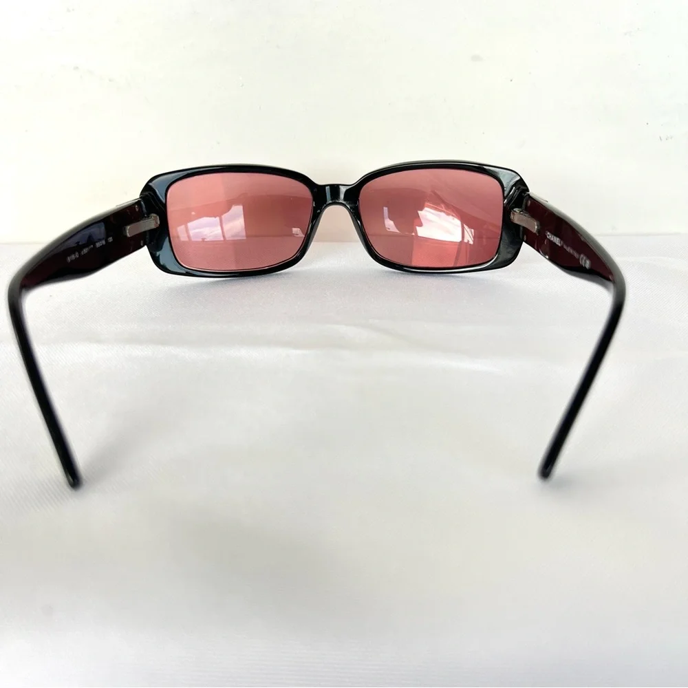 CHANEL 5115-Q c.501/87 Rectangle Curved Lens Black CC Frame Prescription Glasses